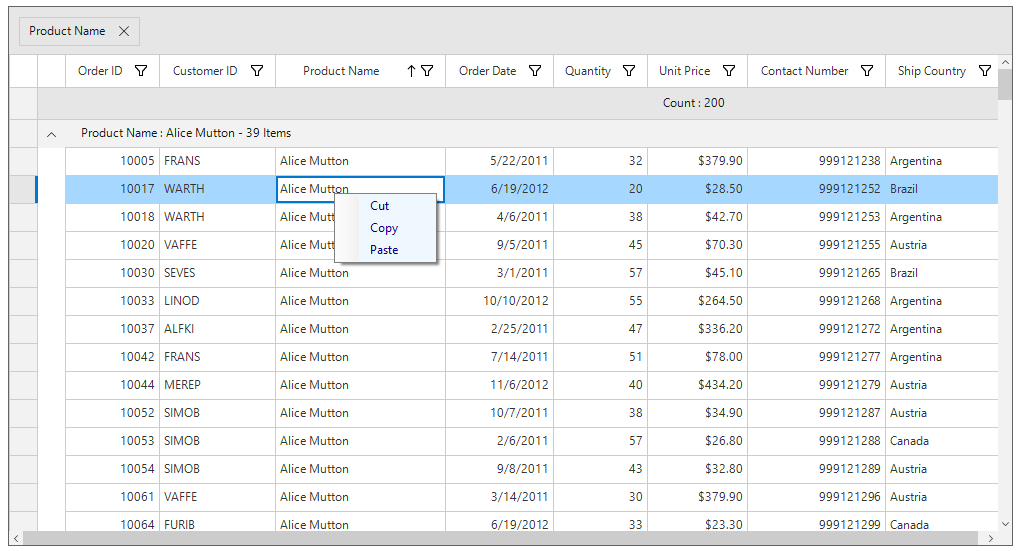 Windows forms datagrid displays applied color to context menus