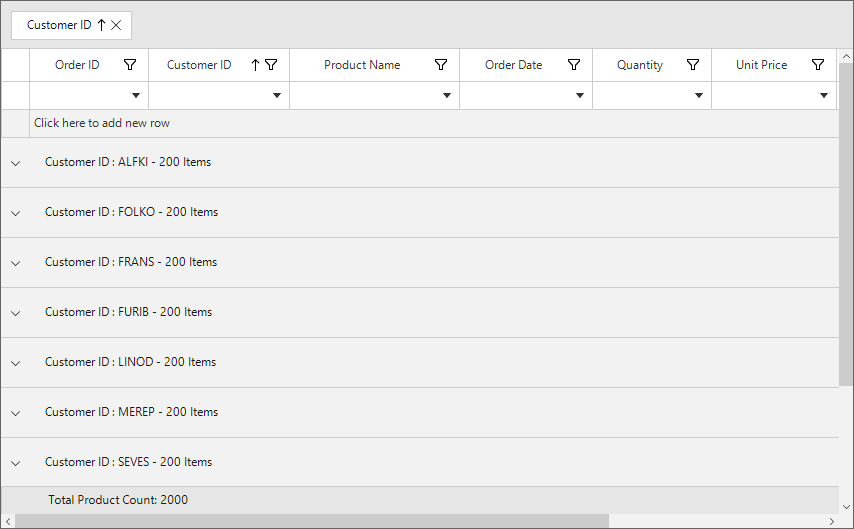 Change caption summary row height