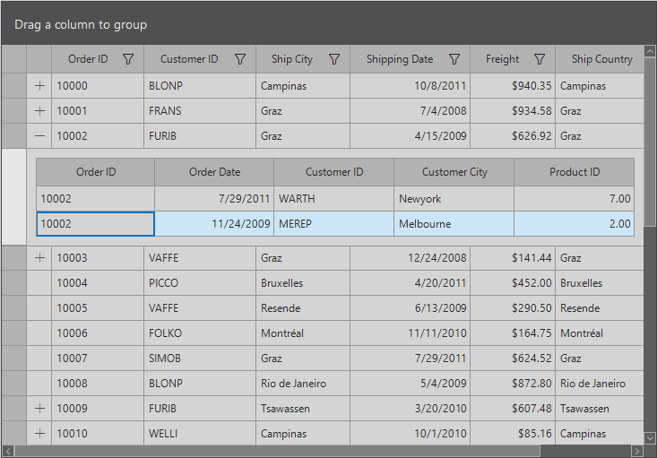 Office2016darkgray theme applied in winforms datagrid