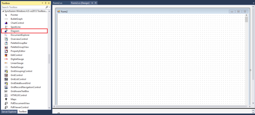 Initial Diagram in WindowsForms