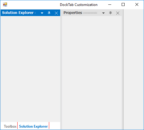 Customized seperator between the tabs in tabbed dock window