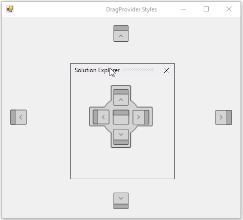 Office2016 DarkGray theme docking guides in DockingManager