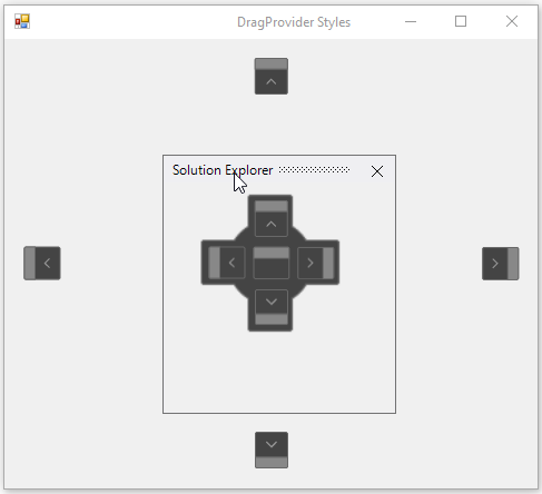Office2016 Black theme docking guides in DockingManager