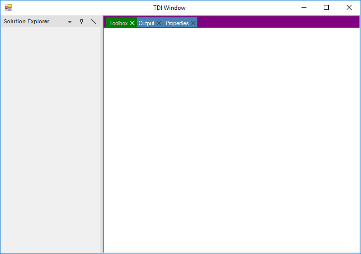 Document window with color customization