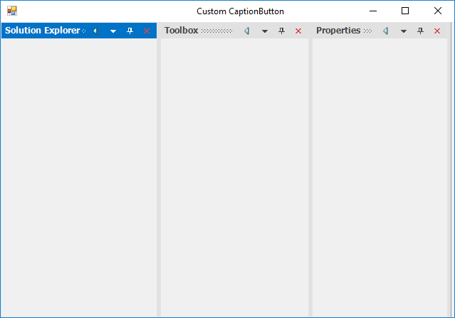 Add custom buttons in caption of Dock window