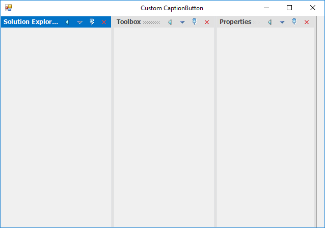 Add custom buttons in caption of Dock window