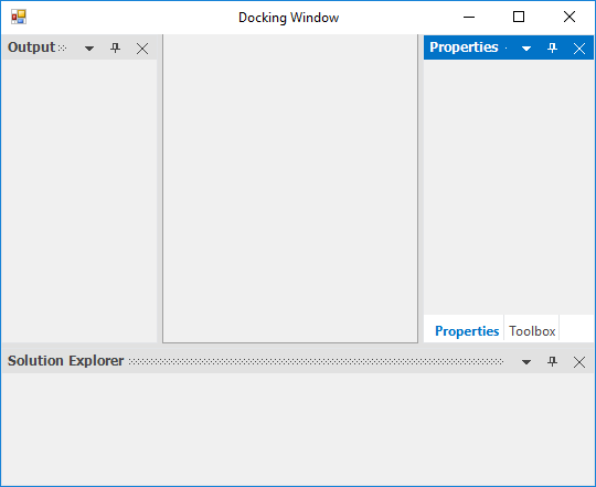 Dock windows at left, right and bottom side