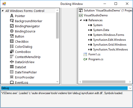 Collapse header of Dock windows
