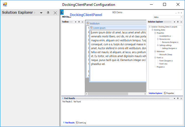 DockingClientPanelCustomization