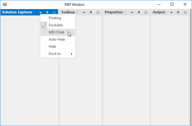 Option to make MDI windows in DockingManager