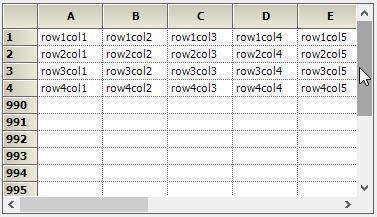 Windows forms displays grid with applied hidden scroll logic