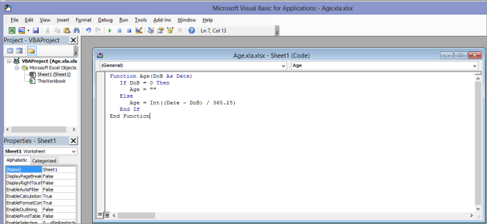 Creating the XLA File