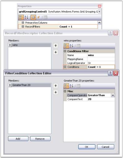 Adding Filters Through Designer