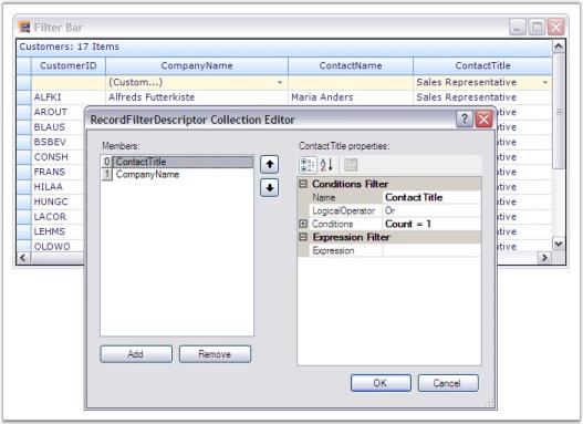 Setting AllowFilter property