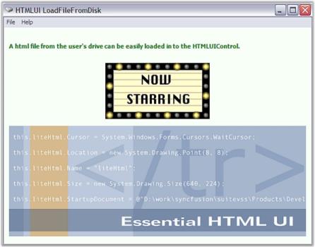 Disk document loaded in HTMLUIContrl