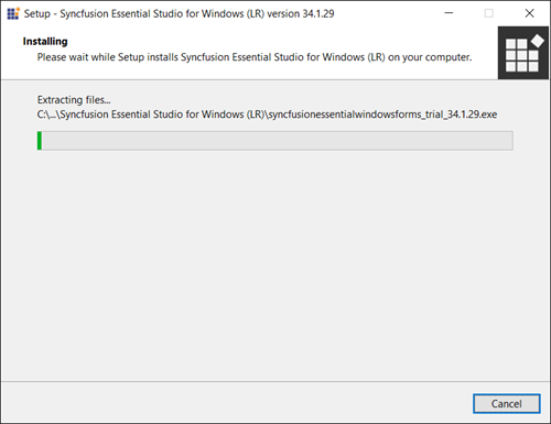 Installer extraction wizard