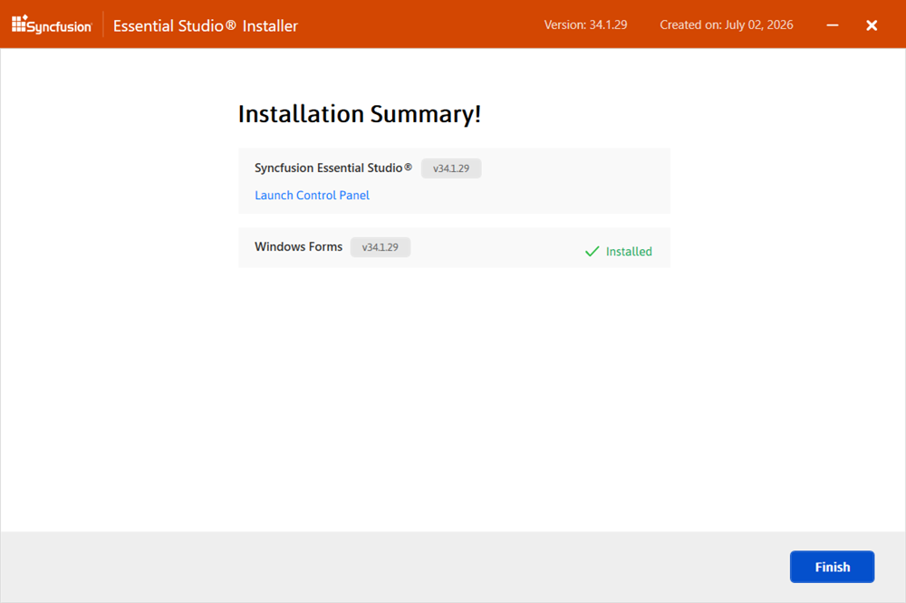 Installation Summary