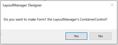 Alert to add BorderLayout to form