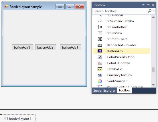 Adding controls into BorderLayout