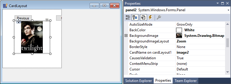 Adding controls into CardLayout