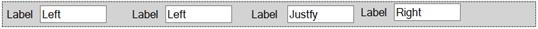 Child controls with different horizontal alignment settings
