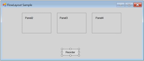 Arranged child controls in single row in flow layout