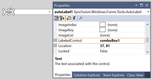 Auto label control to reposition based on resize