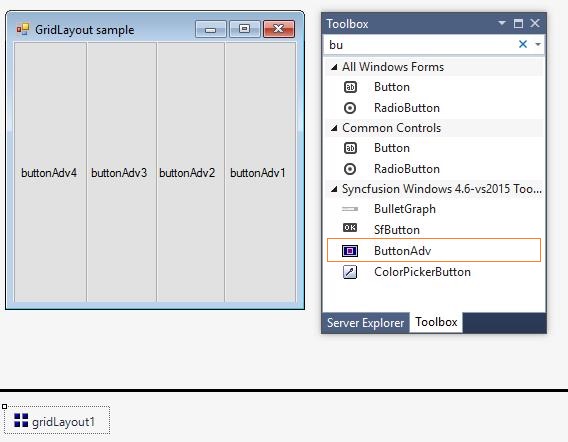 Adding child controls in GridLayout