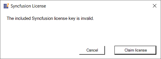Invalid license key error