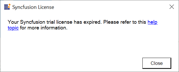 Trial expired