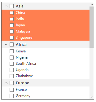 ListView with conditional styling
