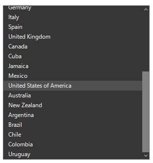 ListView with Office2016Black theme