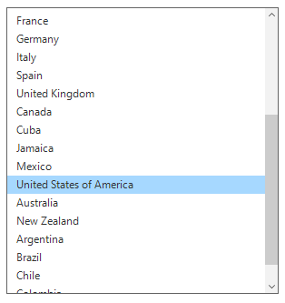 Item selection in WF SfListView Control