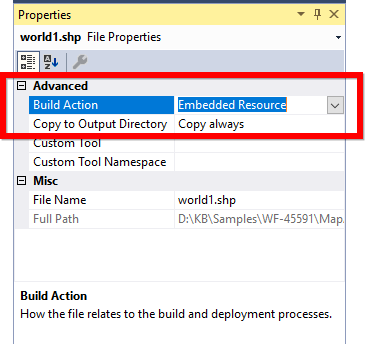 Windows Forms Maps Uri Property