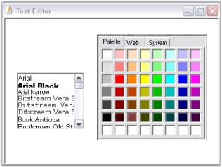 Child form with controls