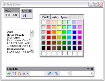 Child form with menu items