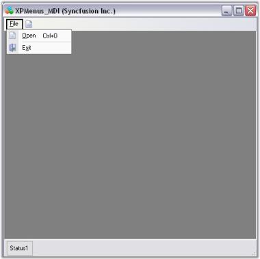 Menu item with simple menu items