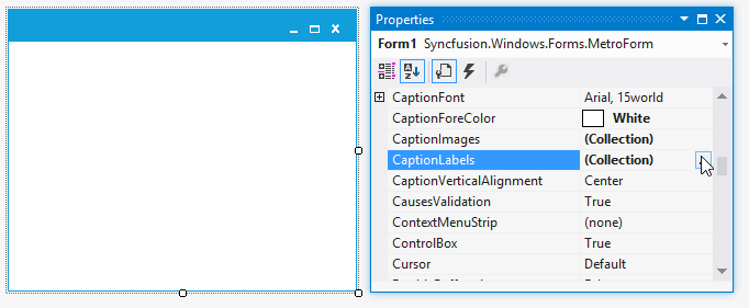 Caption label With Designer