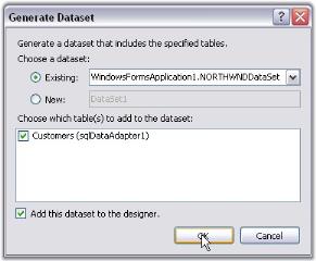 Click the SqlAdapter in the Components Tray