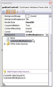 set the DataSource property