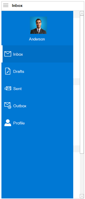 Navigation drawer menu item image
