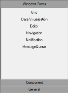 WinForms GroupBar control with group bar items