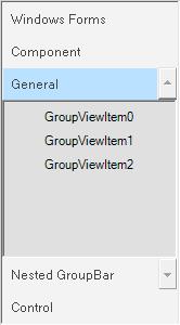 GroupBar as child control