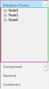GroupBar item client area border