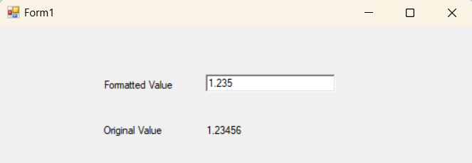 Formatting the value