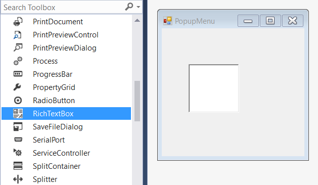 Associating the PopupMenu