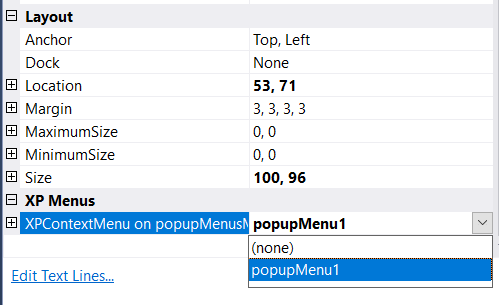 Associating the PopupMenu