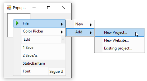 Multi-level Menu Items