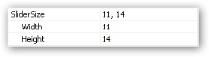 Slider size