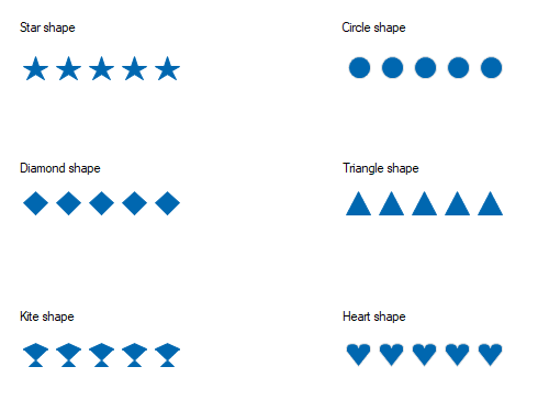 RatingControls shapes
